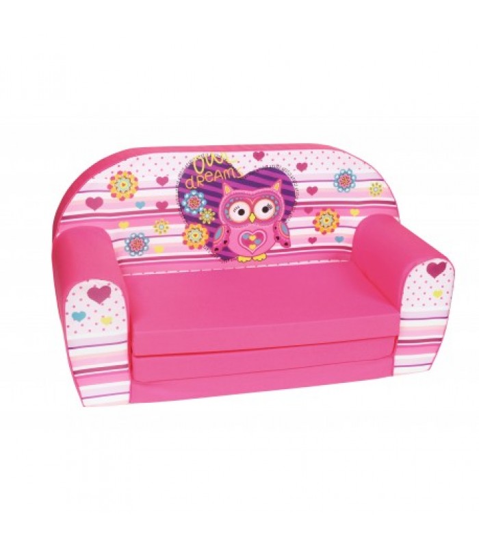 Rožinė sofa - "Pelėda"