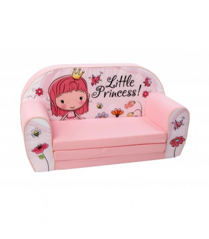 Šviesiai rožinė vaikiška sofa - "Mergaitė"