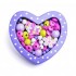 Mini karoliukų rinkinys "Violetinė širdelė"