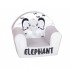 Pilkas - švelnus foteliukas - "Elephant"